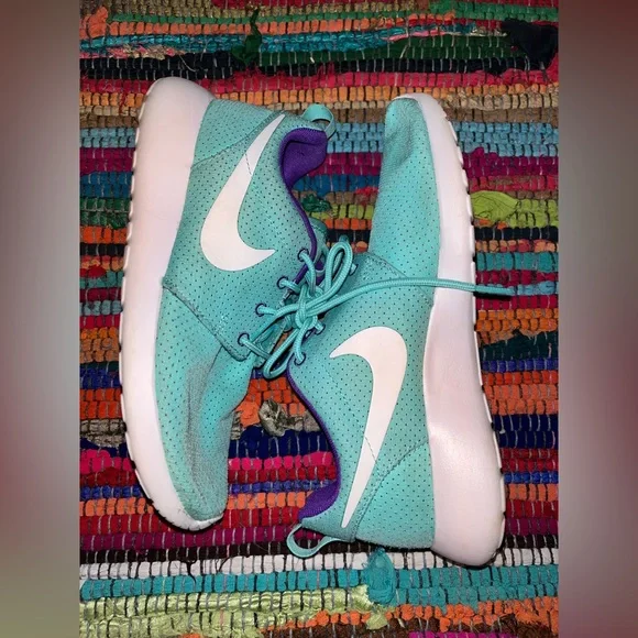 Running Shoes Teal and Purple Nike Roshe Run Size UNISEX